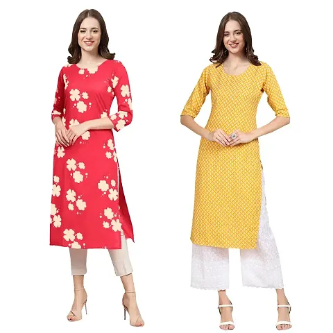 Stylish Crepe Printed Kurti - Pack of 2