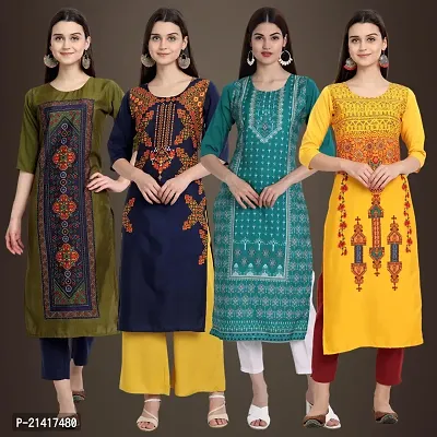 Fancy Crepe Kurtis for Women Pack Of 4