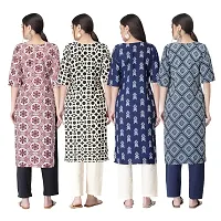 New Crepe Combo Printed Kurtis For Women Pack Of 4-thumb1