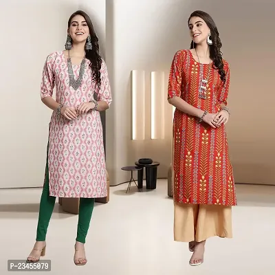 Fancy Rayon Kurtis For Women Pack Of 2