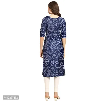 Attractive Straight Multicoloured Printed Crepe Kurta Combo For Women Pack Of 5-thumb3