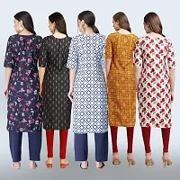 Women Stylish Crepe Printed Staright Kurta-thumb1