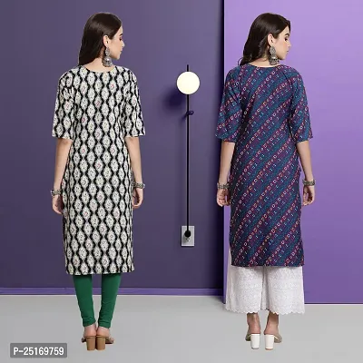 Fancy Crepe Kurtas For Women Pack Of 2-thumb2