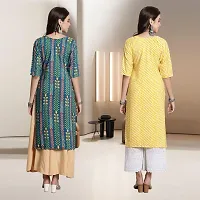 Fancy Rayon Kurtis For Women Pack Of 2-thumb1