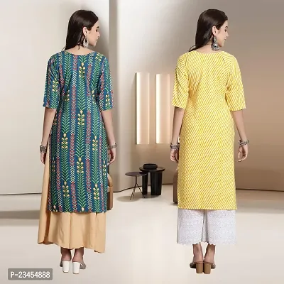 Fancy Rayon Kurtis For Women Pack Of 2-thumb2