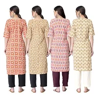 New Crepe Combo Printed Kurtis For Women Pack Of 4-thumb1