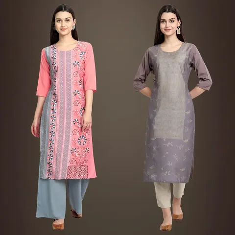 Stylish Fancy Crepe Kurtis Pack Of 2