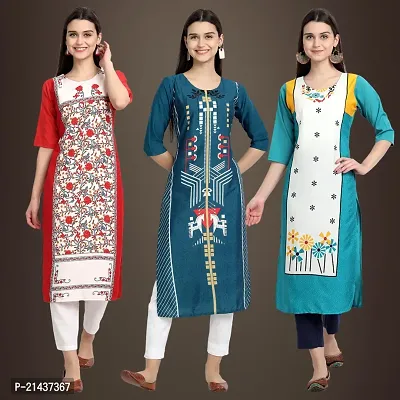 Fancy Crepe Kurtis for Women Pack Of 3