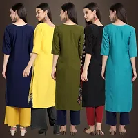 Fancy Crepe Kurtis For Women Pack Of 5-thumb1