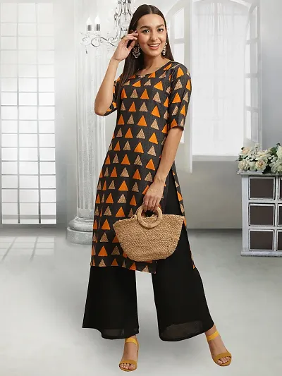 Stylish Crepe Stitched Kurta For Women