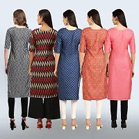 Women Stylish Crepe Printed Staright Kurta-thumb1