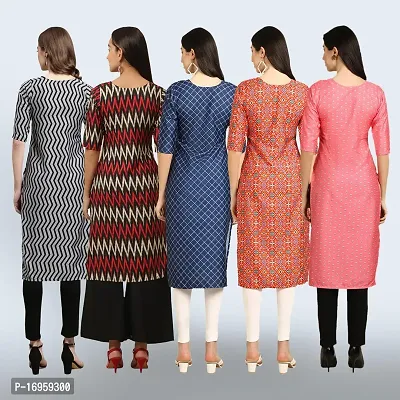 Women Stylish Crepe Printed Staright Kurta-thumb2