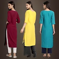 Fancy Crepe Kurtis for Women Pack Of 3-thumb1