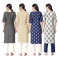 New Crepe Combo Printed Kurtis For Women Pack Of 4-thumb1