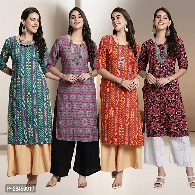 Fancy Crepe Kurtis for Women Pack Of 4-thumb0