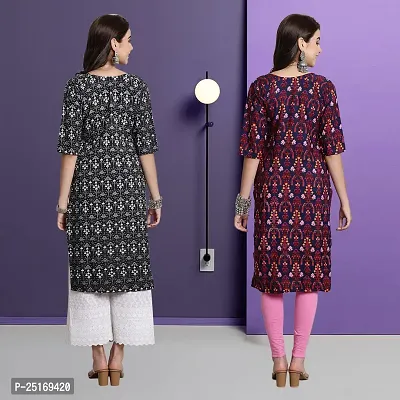 Fancy Crepe Kurtas For Women Pack Of 2-thumb2