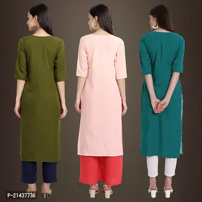 Fancy Crepe Kurtis for Women Pack Of 3-thumb2