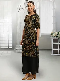 Stylish Black Crepe Stitched Kurta For Women-thumb2