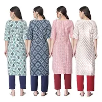 New Crepe Combo Printed Kurtis For Women Pack Of 4-thumb1