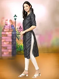 Fancy Crepe Printed Stitched Kurta For Women-thumb1