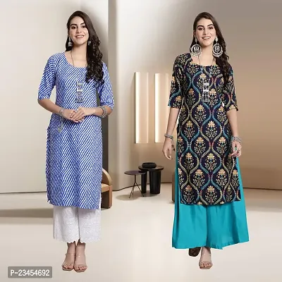 Fancy Rayon Kurtis For Women Pack Of 2