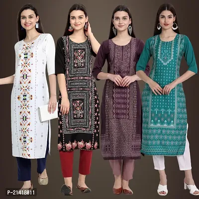 Fancy Crepe Kurtis for Women Pack Of 4-thumb0