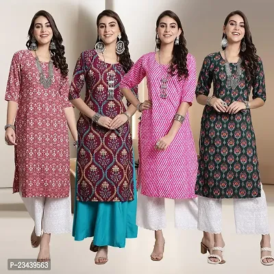 Fancy Crepe Kurtis for Women Pack Of 4-thumb0