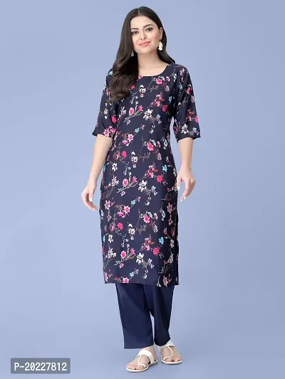 Amazing Crepe Printed Kurta Set For Women-thumb0