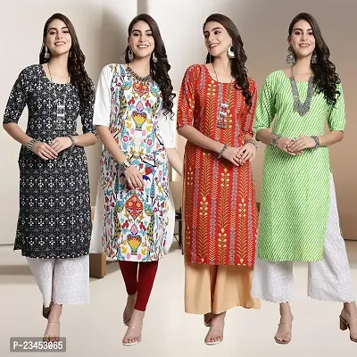 Fancy Crepe Kurtis for Women Pack Of 4-thumb0