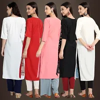 Fancy Crepe Kurtis For Women Pack Of 5-thumb1