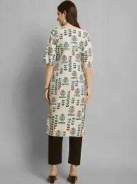 Stylish Crepe Printed Straight Kurta With Pant Set For Women-thumb2