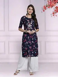 Attractive Multicoloured Printed Crepe Kurta Combo Of 2-thumb1