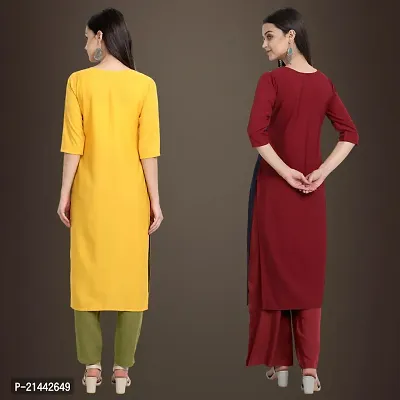 Fancy Crepe Kurtis for Women Pack Of 2-thumb2