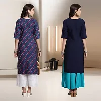 Fancy Rayon Kurtis For Women Pack Of 2-thumb1