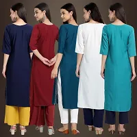 Fancy Crepe Kurtis For Women Pack Of 5-thumb1