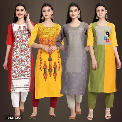 Fancy Crepe Kurtis for Women Pack Of 4