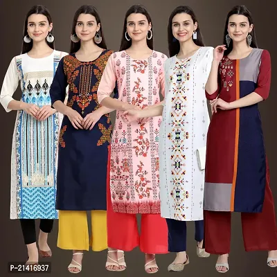 Fancy Crepe Kurtis For Women Pack Of 5