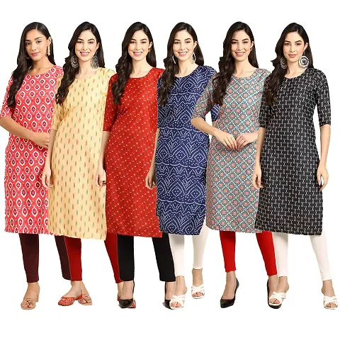 Trendy Crepe Straight Kurta Combo For Women Pack Of