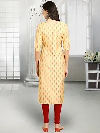 Stylish Yellow Crepe Stitched Kurta For Women-thumb2