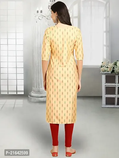 Stylish Yellow Crepe Stitched Kurta For Women-thumb3