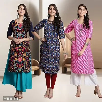 Fancy Rayon Kurtis For Women Pack Of 3