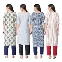 New Crepe Combo Printed Kurtis For Women Pack Of 4-thumb1