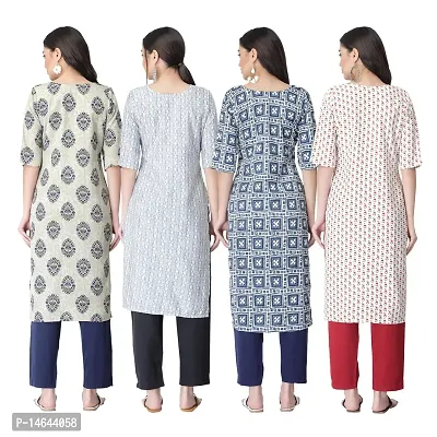 New Crepe Combo Printed Kurtis For Women Pack Of 4-thumb2