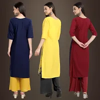 Fancy Crepe Kurtis for Women Pack Of 3-thumb1