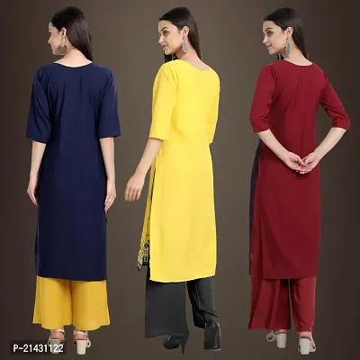 Fancy Crepe Kurtis for Women Pack Of 3-thumb2