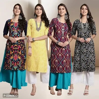 Fancy Crepe Kurtis for Women Pack Of 4