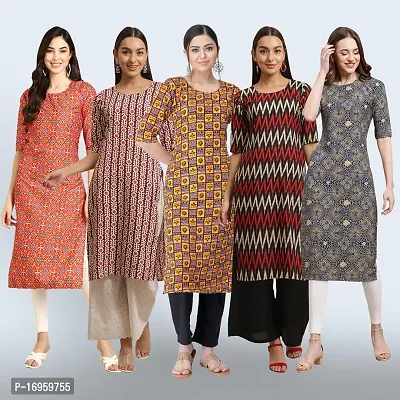 Women Stylish Crepe Printed Staright Kurta