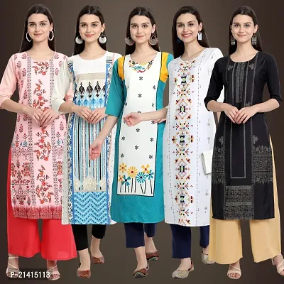 Fancy Crepe Kurtis For Women Pack Of 5