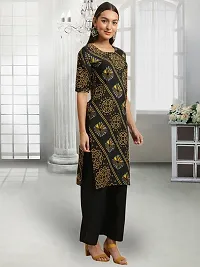 Stylish Black Crepe Stitched Kurta For Women-thumb3