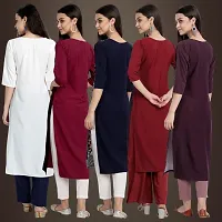 Fancy Crepe Kurtis For Women Pack Of 5-thumb1